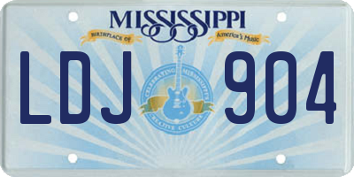 MS license plate LDJ904