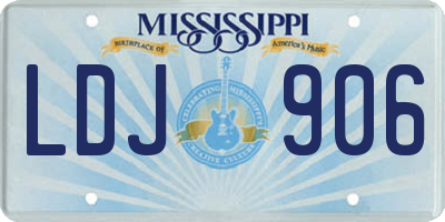 MS license plate LDJ906
