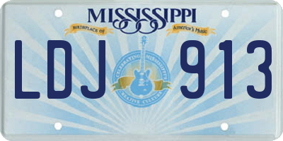 MS license plate LDJ913
