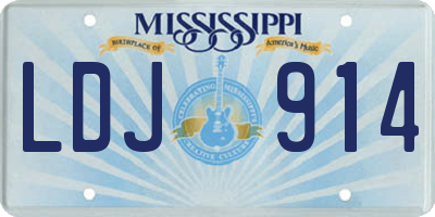 MS license plate LDJ914