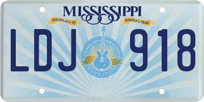 MS license plate LDJ918