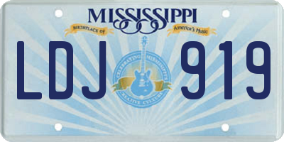 MS license plate LDJ919