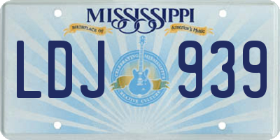 MS license plate LDJ939