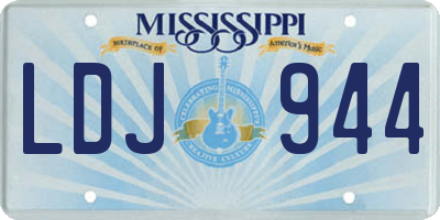 MS license plate LDJ944
