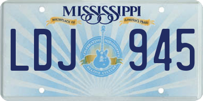 MS license plate LDJ945