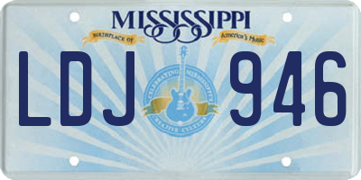 MS license plate LDJ946