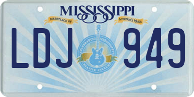 MS license plate LDJ949
