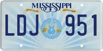 MS license plate LDJ951