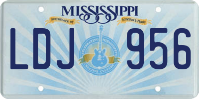 MS license plate LDJ956
