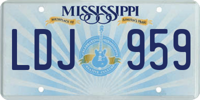 MS license plate LDJ959