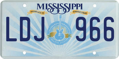 MS license plate LDJ966
