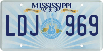 MS license plate LDJ969