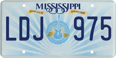 MS license plate LDJ975