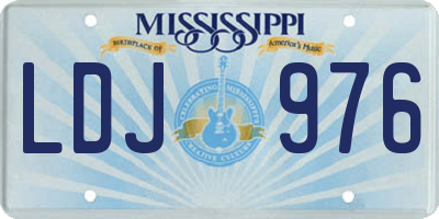 MS license plate LDJ976