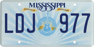 MS license plate LDJ977