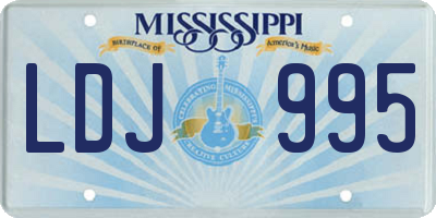 MS license plate LDJ995