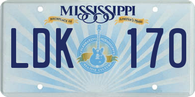 MS license plate LDK170