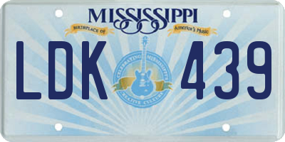 MS license plate LDK439
