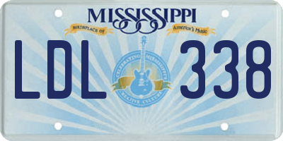 MS license plate LDL338