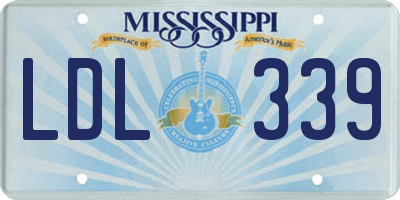 MS license plate LDL339
