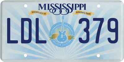 MS license plate LDL379