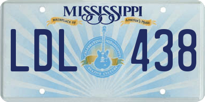 MS license plate LDL438