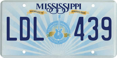 MS license plate LDL439