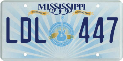 MS license plate LDL447