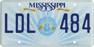 MS license plate LDL484