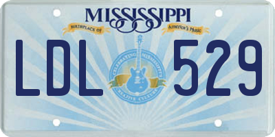 MS license plate LDL529