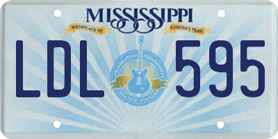 MS license plate LDL595