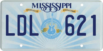 MS license plate LDL621