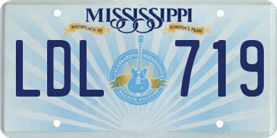 MS license plate LDL719