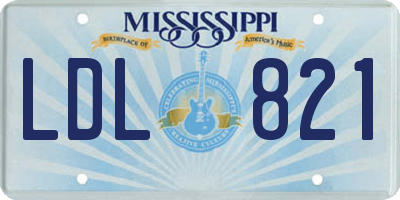 MS license plate LDL821