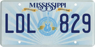 MS license plate LDL829
