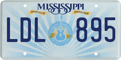 MS license plate LDL895