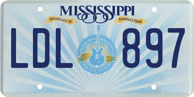 MS license plate LDL897