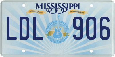 MS license plate LDL906