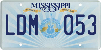 MS license plate LDM053