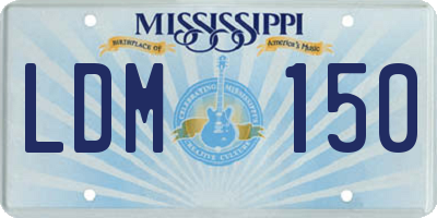 MS license plate LDM150
