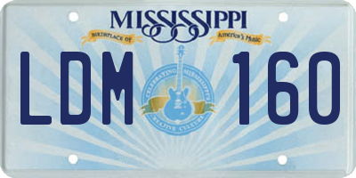 MS license plate LDM160