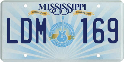 MS license plate LDM169