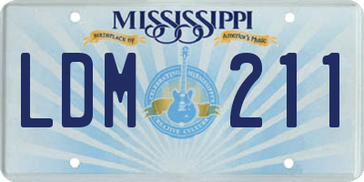 MS license plate LDM211