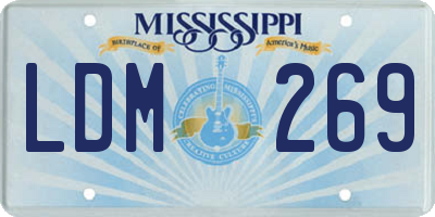MS license plate LDM269