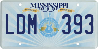 MS license plate LDM393