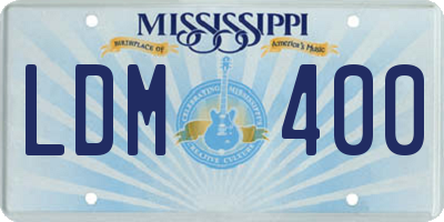 MS license plate LDM400