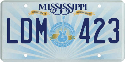 MS license plate LDM423