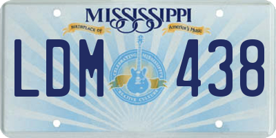 MS license plate LDM438