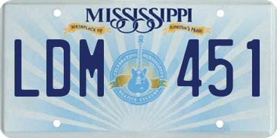 MS license plate LDM451
