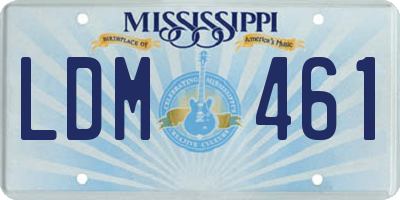 MS license plate LDM461